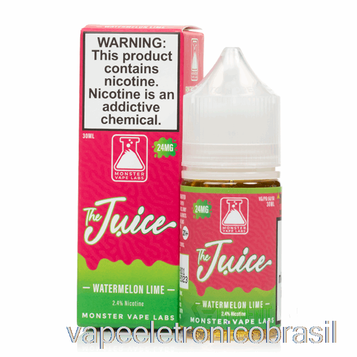 Vape Eletrônico Melancia Lima - Suco De Sais - 30ml 24mg